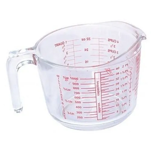 arcuisine glas maatkan oranje tekst 1 Liter inhoud magnetron maatkan